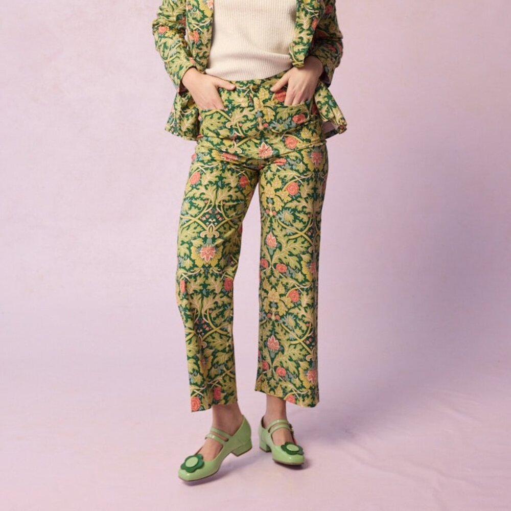Pippa Art Nouveau Print High Waist Trousers